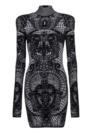 Balmain Kleid mit grafischem Print - Schwarz