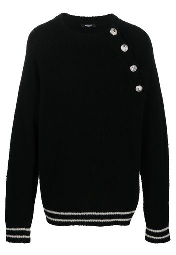 Balmain Pullover mit Knopfverschluss - Schwarz