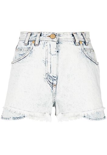 Balmain layered denim shorts - Blau