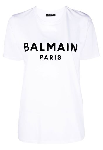 Balmain logo-print cotton T-shirt - Weiß