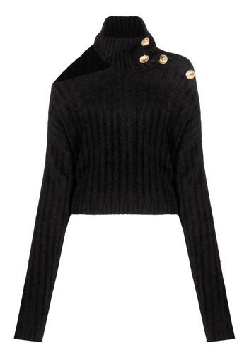 Balmain cut-out cropped jumper - Schwarz