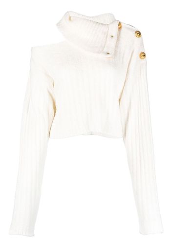 Balmain Pullover mit Cut-Outs - Weiß