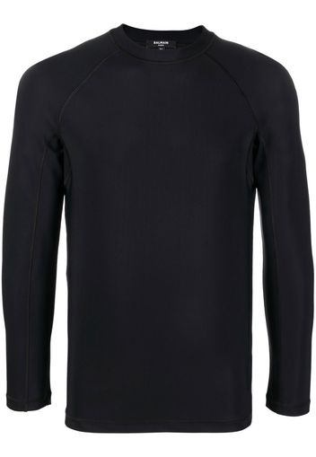 Balmain logo long-sleeve top - Schwarz