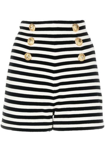 Balmain striped cotton shorts - Schwarz