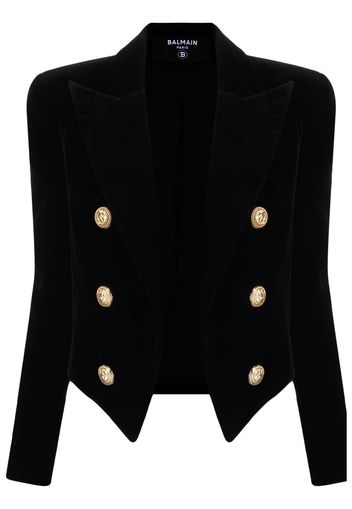 Balmain Spencer cropped cotton jacket - Schwarz