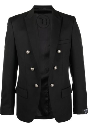 Balmain button-detailing slim blazer - Blau