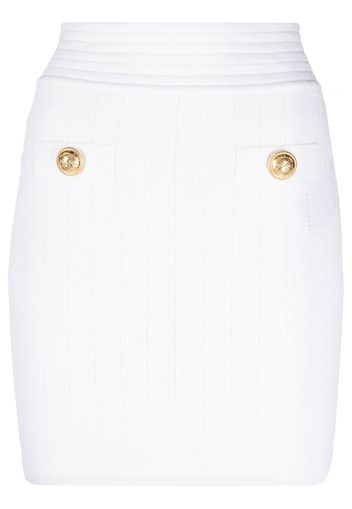 Balmain knitted mini skirt - Weiß