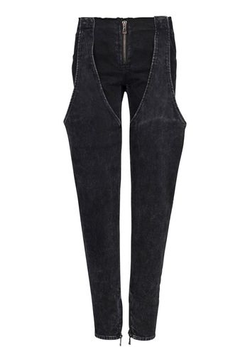 Balmain low-rise washed cotton jeans - Schwarz