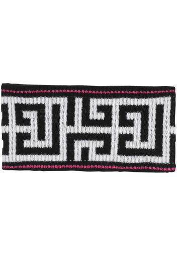 Balmain monogrammed wool headband - Schwarz