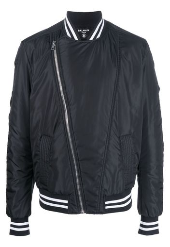 Balmain logo-print bomber jacket - Schwarz