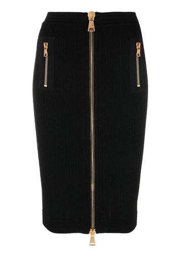 Balmain zip-up fitted skirt - Schwarz