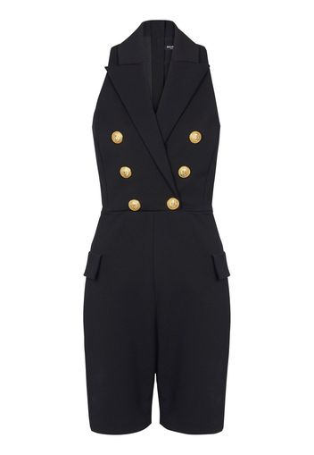 Balmain peak-lapels double-breasted playsuit - Schwarz