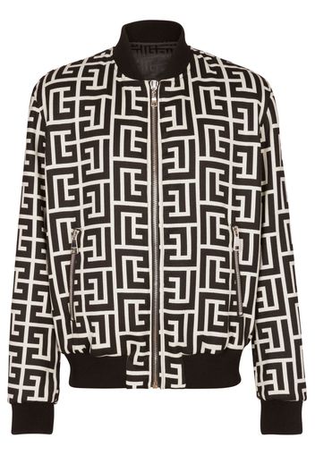 Balmain 4G-pattern print bomber jacket - Schwarz