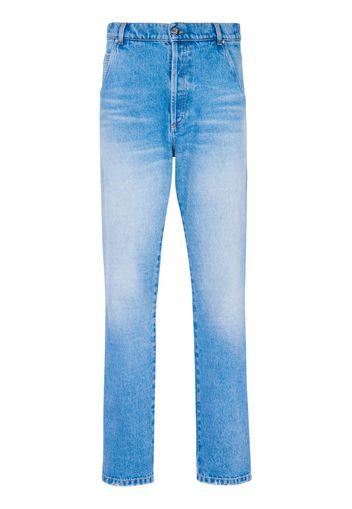 Balmain low-rise slim-fit jeans - Blau