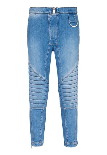 Balmain low-rise slim-cut jeans - Blau