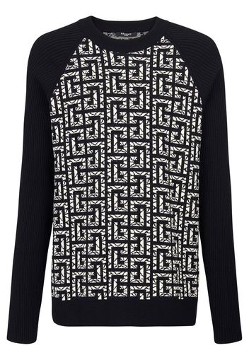 Balmain PB monogram jumper - Schwarz