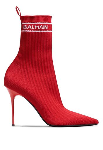 Balmain Skye 95mm ankle boots - Rot