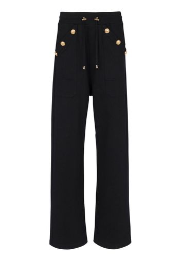 Balmain drawstring organic-cotton track pants - Schwarz