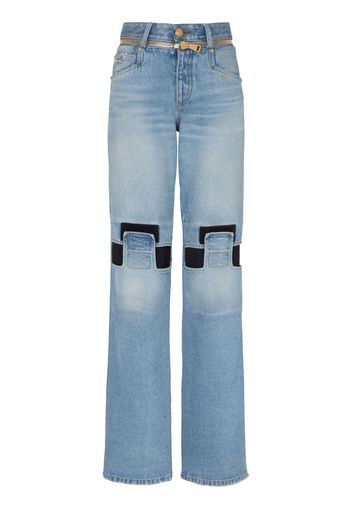 Balmain low-rise straight jeans - Blau