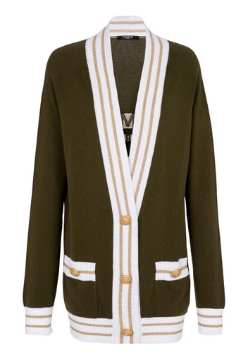 Balmain button-front knitted cardigan - Braun