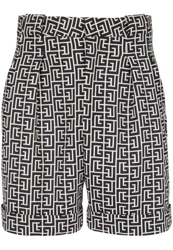 Balmain monogram tailored shorts - Schwarz