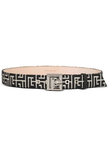 Balmain 4G logo-buckle belt - Schwarz