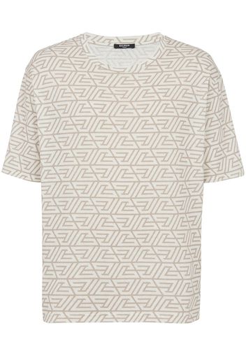 Balmain all-over graphic-print T-shirt - Nude