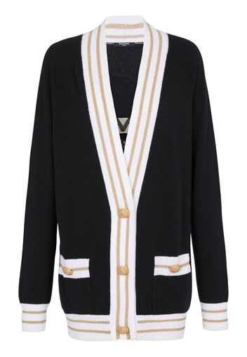 Balmain button-detail cardigan - Schwarz