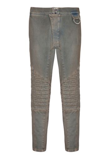 Balmain panelled slim-cut jeans - Blau