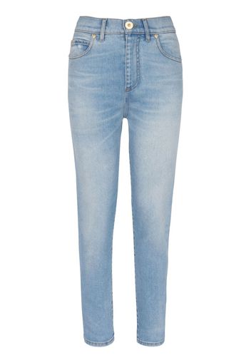 Balmain high-rise slim-cut jeans - Blau