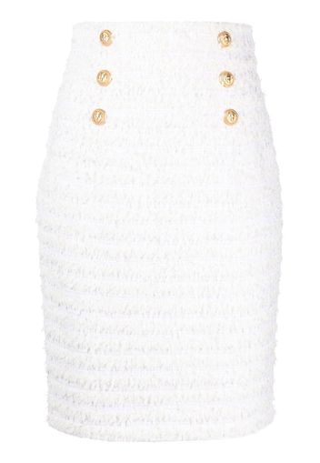 Balmain high-waisted pencil skirt - Weiß