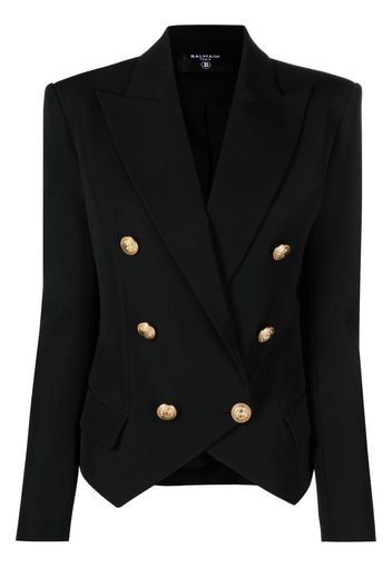 Balmain peak-lapel double-breasted blazer - Schwarz