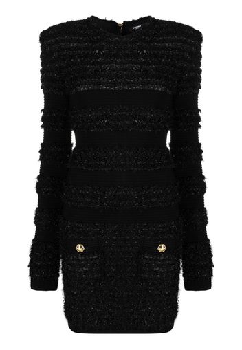 Balmain tweed mini dress - Schwarz