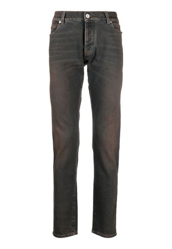 Balmain Slim-Fit-Jeans im Distressed-Look - Braun