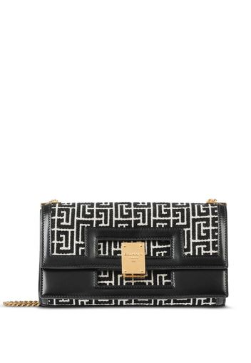 Balmain bifold monogram shoulder bag - Schwarz