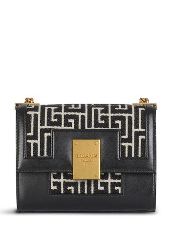 Balmain monogram-jacquard shoulder bag - Schwarz