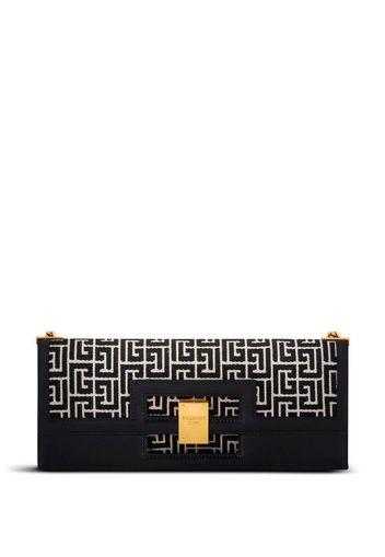 Balmain bifold monogram clutch bag - Schwarz