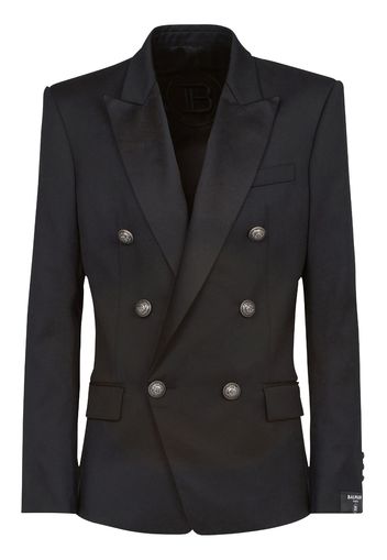 Balmain double-breasted wool blazer - Schwarz