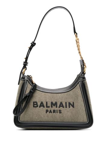 Balmain logo-print Barmy shoulder bag - Grün