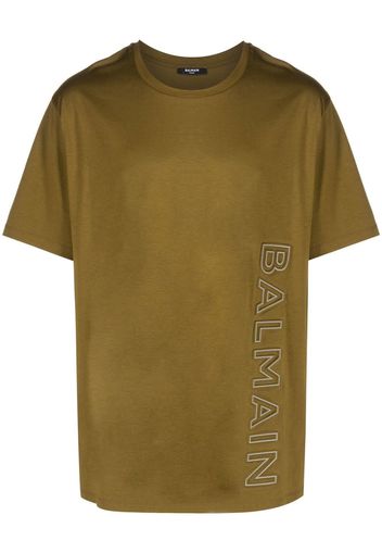 Balmain logo-detail T-shirt - Grün