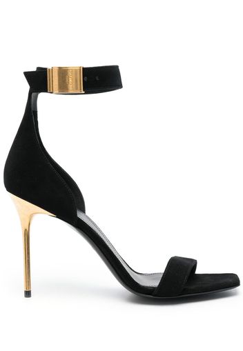 Balmain suede 110mm strappy sandals - Schwarz