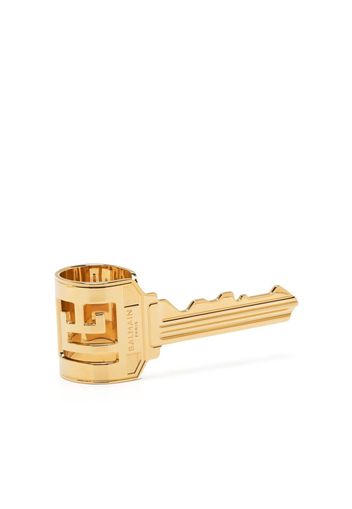 Balmain logo cut-out key ring - Gold