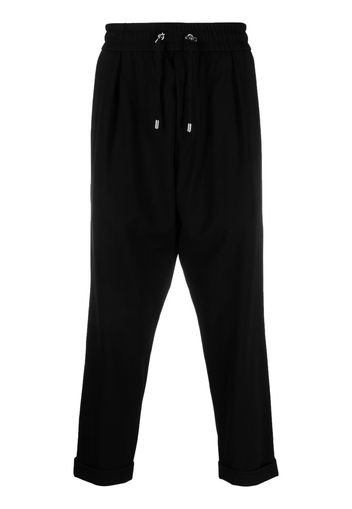 Balmain drop-crotch cropped trousers - Schwarz