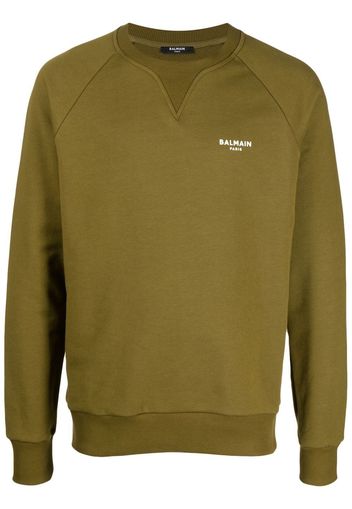 Balmain logo-print sweatshirt - Grün