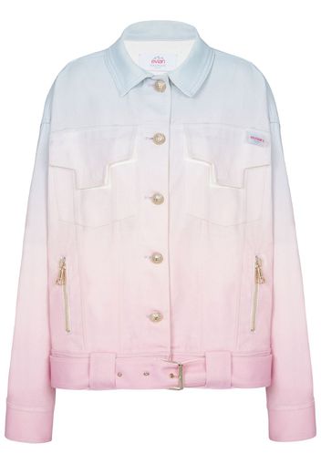 Balmain x Evian Jeansjacke mit Farbverlauf - Weiß