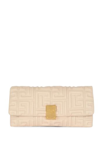 Balmain Clutch aus Lammleder - Nude