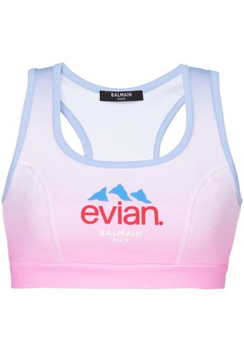 Balmain x Evian Sport-BH mit Logo - Rosa