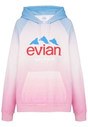 Balmain x Evian Hoodie mit Farbverlauf-Optik - Rosa