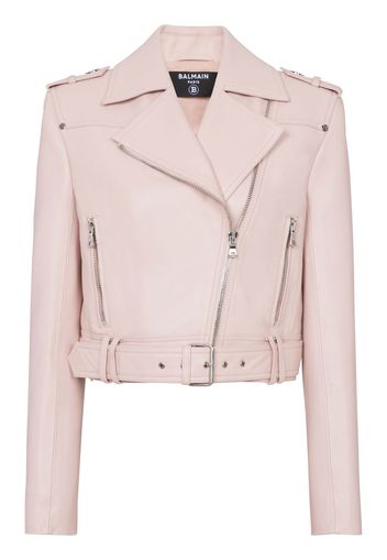 Balmain Kurze Bikerjacke - Rosa