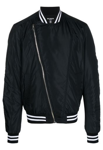 Balmain logo-print bomber jacket - Schwarz